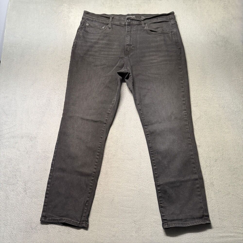 Lucky Brand Mens 38x30 410 Athletic Straight Jeans Black Stretch Denim Pants